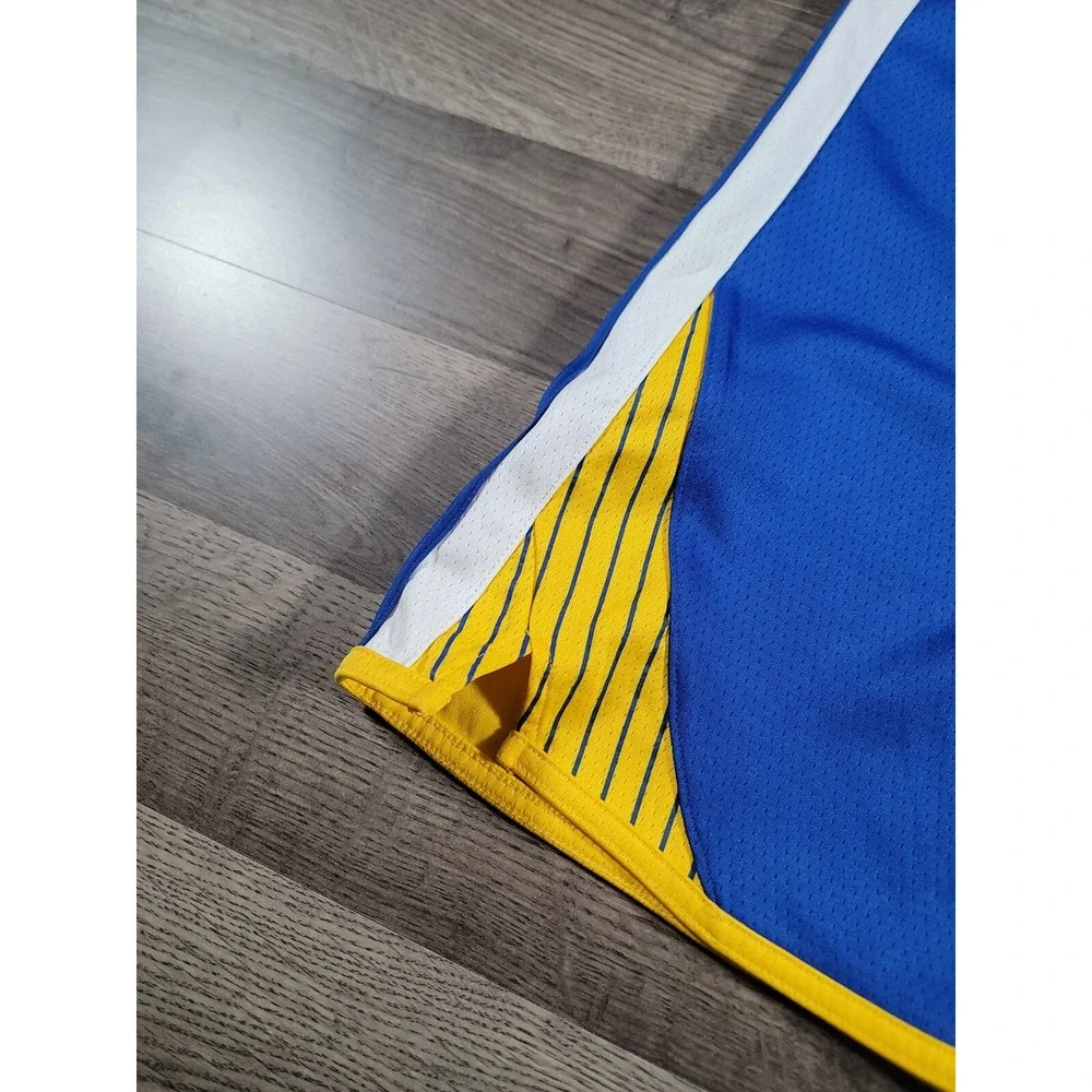 NBA Authentic Nike Golden State Warriors Blue On Court Basketball Shorts Boys XL